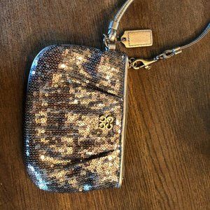 Coach Sequin Wristlet